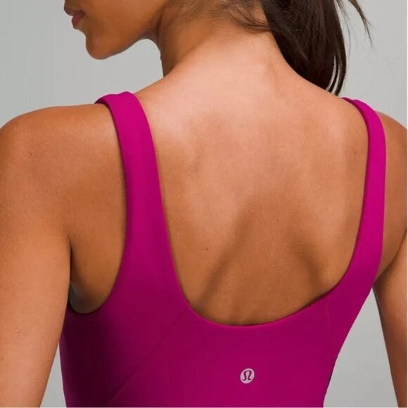 Lululemon Align Bodysuit 8” Magenta Purple Size 4 - Picture 2 of 6